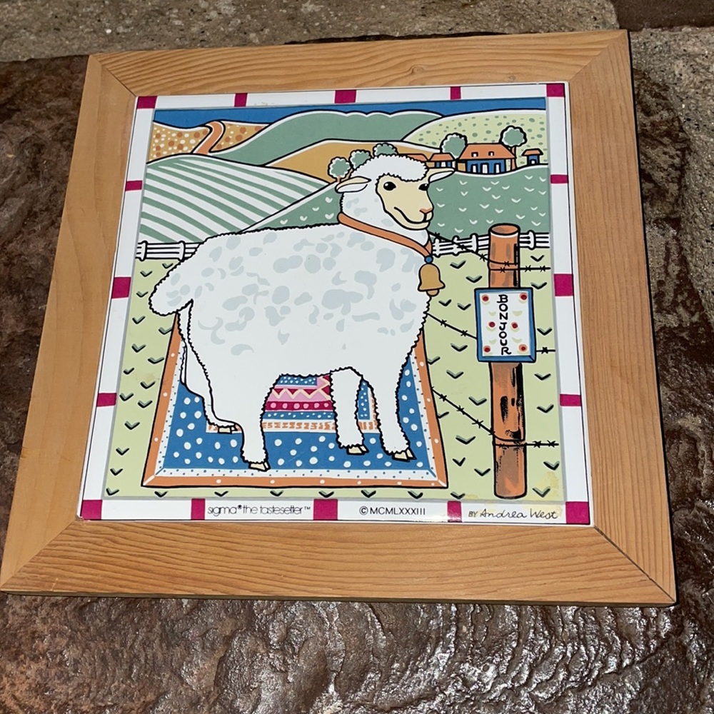 Ceramic Art tile trivet hot pad - artwork by Andrea West for Sigma